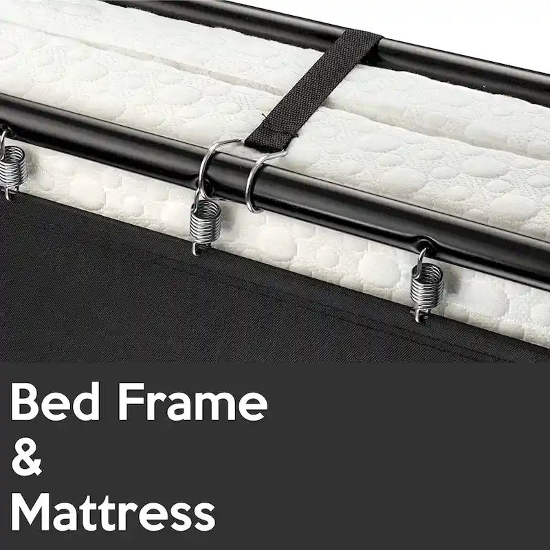 Lit pliant Onetan 14 pouces avec matelas en mousse à mémoire de forme luxueux, lit d'appoint portable