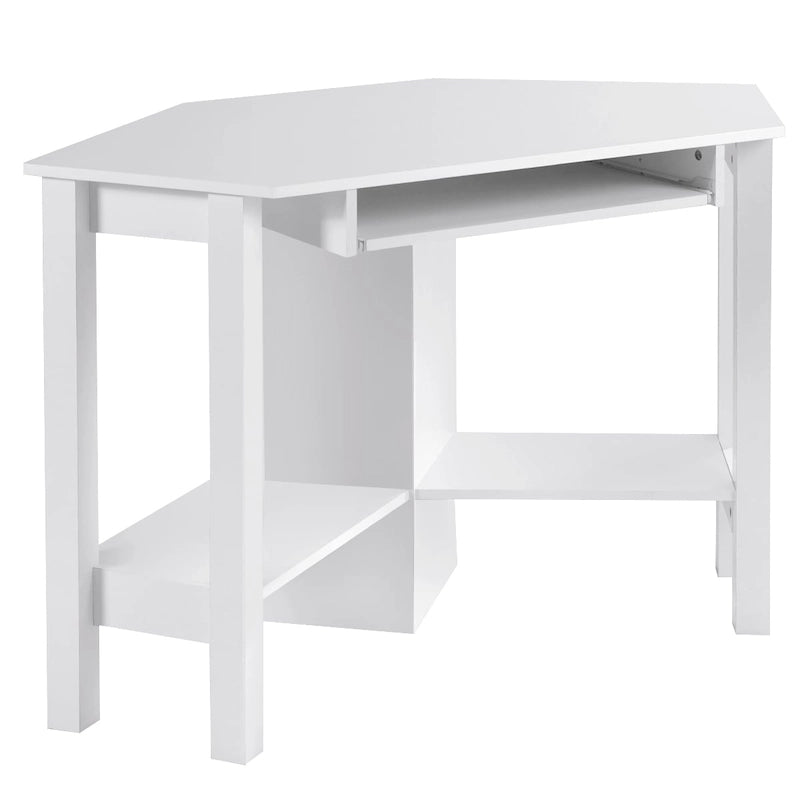 Bureau d'angle en bois avec tiroir, table de travail/d'étude