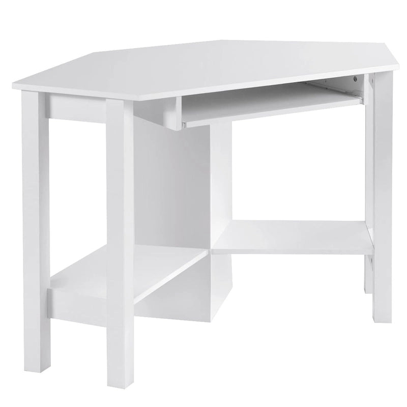 Bureau d'angle en bois avec tiroir, table de travail/d'étude
