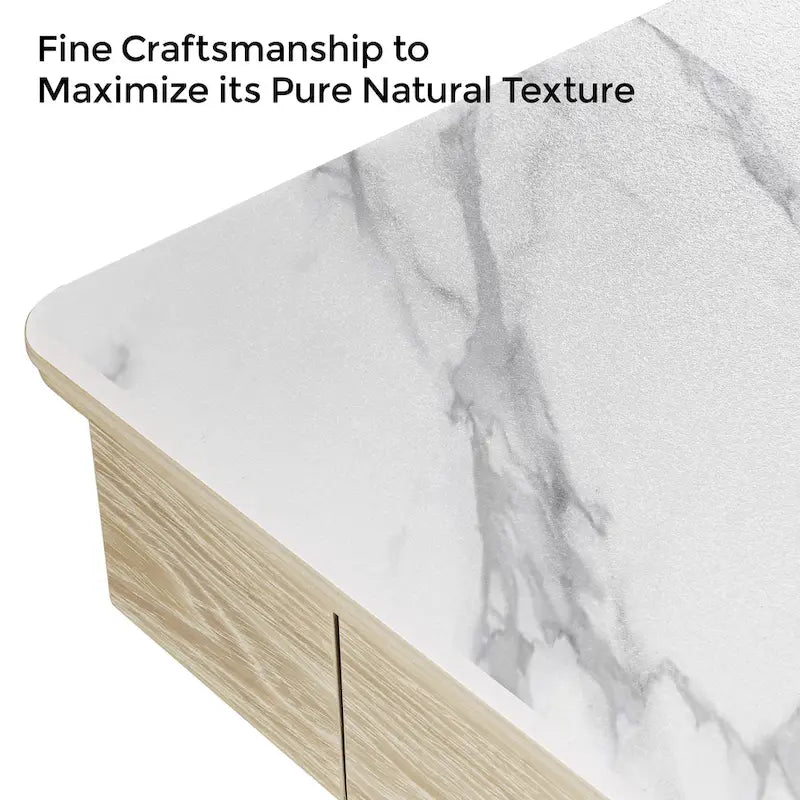 Bureau assis-debout ergonomique Eureka 55 couleur ardoise, avec 2 tiroirs et support pour écran.