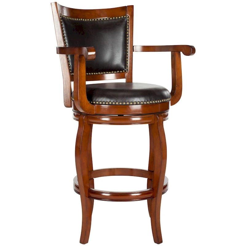 Tabouret de bar SAFAVIEH Candice Sierra marron 74 cm (29 pouces) - 63,5 cm (25 po) L x 61 cm (24 po) P x 117 cm (46 po) H