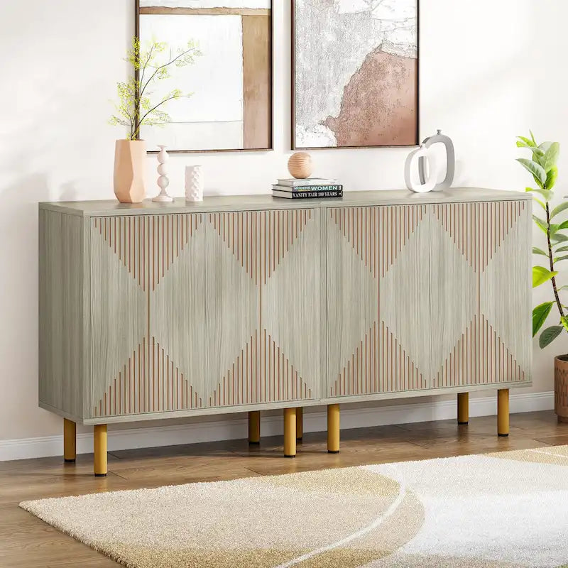 Armoire de rangement moderne blanche de grande taille, meuble sur pied