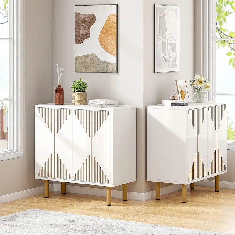 Armoire de rangement moderne blanche de grande taille, meuble sur pied