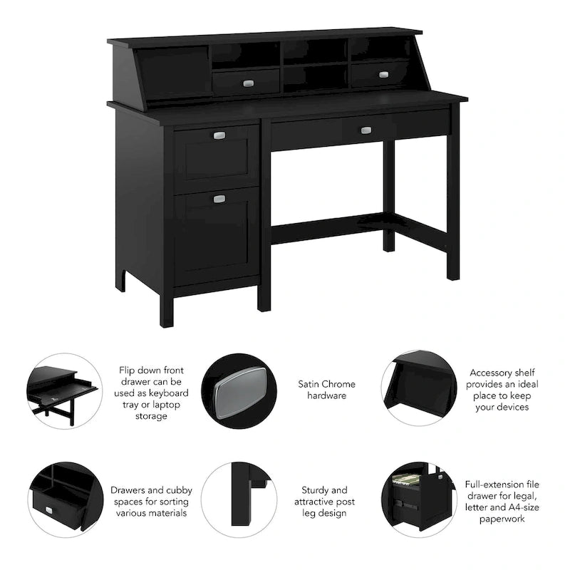 Bureau d'ordinateur Broadview 54W avec organiseur de bureau par Bush Furniture