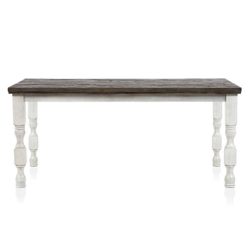 Ensemble de salle à manger 7 pièces Ionessa en bois blanc antique contemporain, hauteur comptoir, par Furniture of America