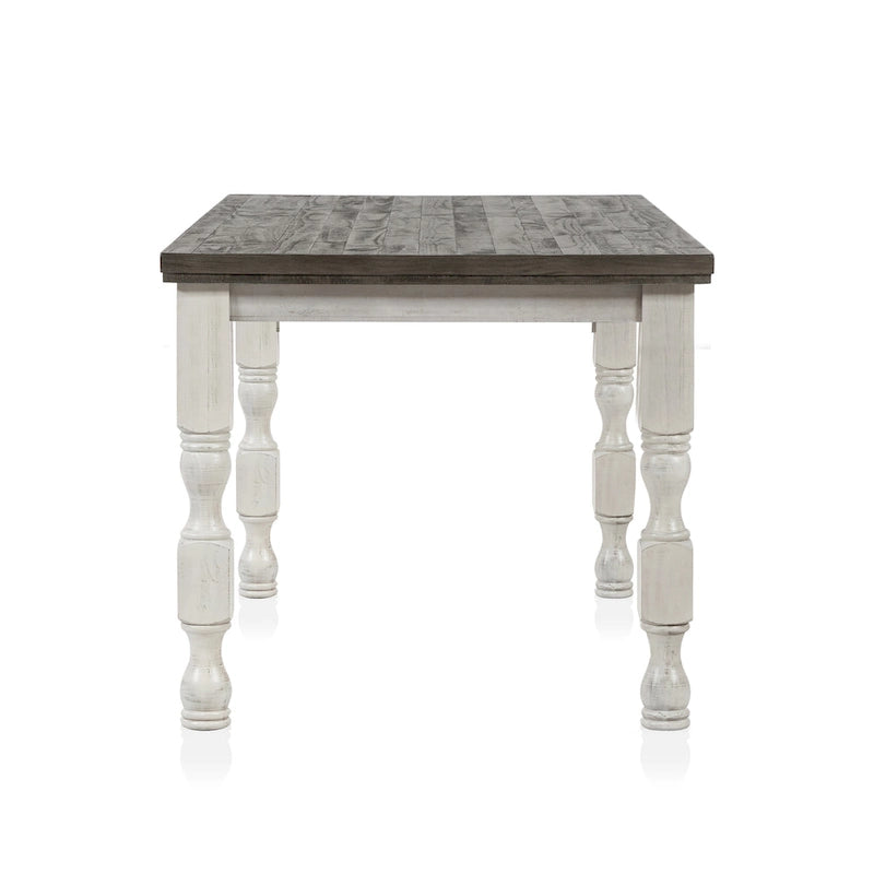 Ensemble de salle à manger 7 pièces Ionessa en bois blanc antique contemporain, hauteur comptoir, par Furniture of America
