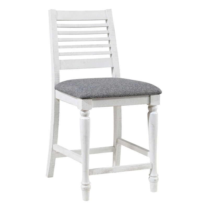 Ensemble de salle à manger 7 pièces Ionessa en bois blanc antique contemporain, hauteur comptoir, par Furniture of America