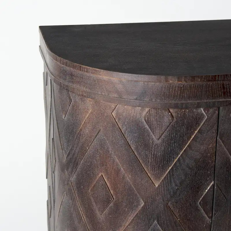 Meuble Lennon en placage de sapin beige à 4 portes - 47,2 L x 15,0 l x 33,1 H