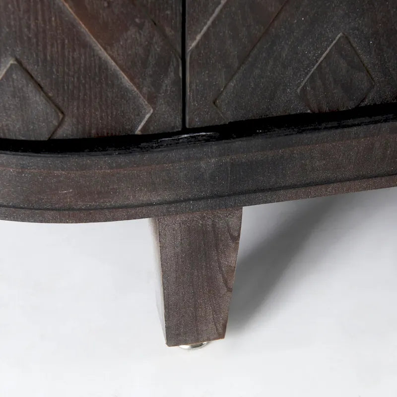 Meuble Lennon en placage de sapin beige à 4 portes - 47,2 L x 15,0 l x 33,1 H