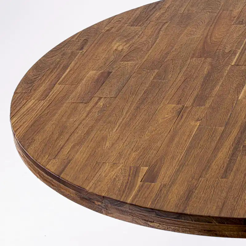 Ensemble de salle à manger East West Furniture : table ronde et chaises Parson en peau de daim, noyer antique (option pièces).