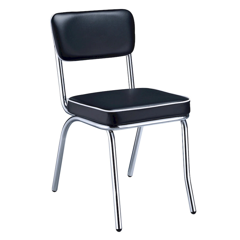 Chaises de salle à manger rétro chromées Farwest (lot de 2)