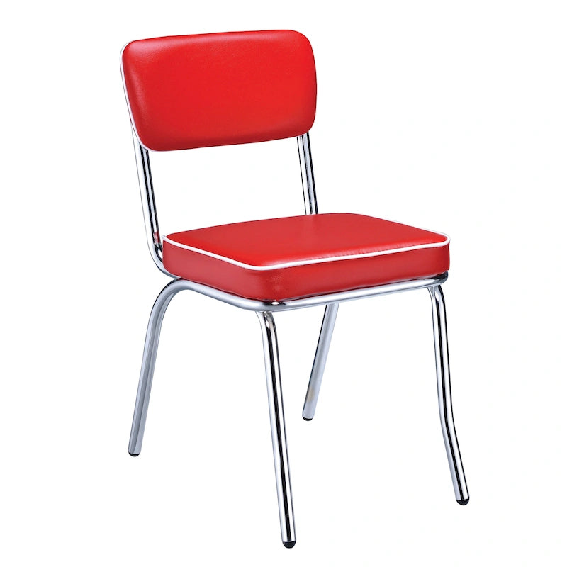 Chaises de salle à manger rétro chromées Farwest (lot de 2)