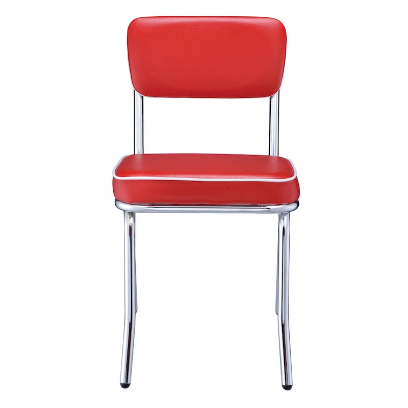 Chaises de salle à manger rétro chromées Farwest (lot de 2)