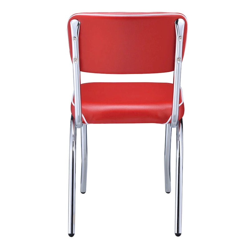 Chaises de salle à manger rétro chromées Farwest (lot de 2)