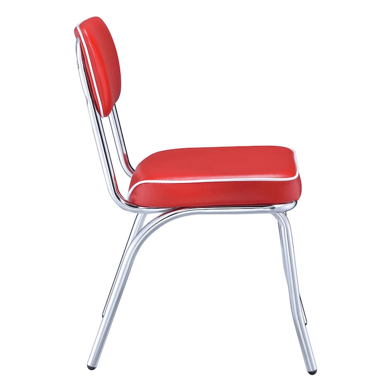 Chaises de salle à manger rétro chromées Farwest (lot de 2)