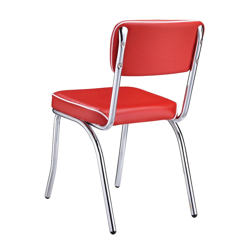 Chaises de salle à manger rétro chromées Farwest (lot de 2)