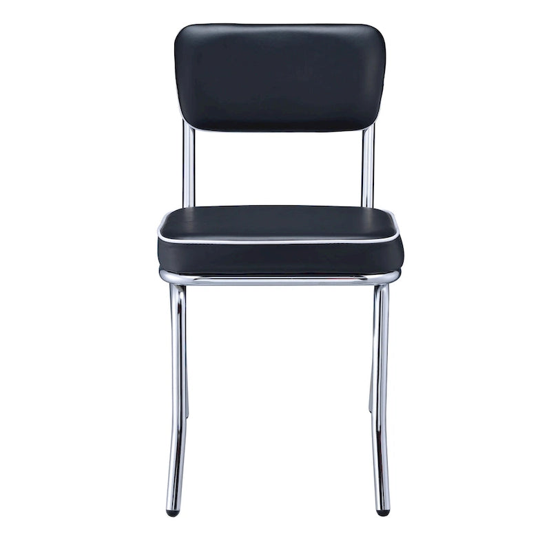 Chaises de salle à manger rétro chromées Farwest (lot de 2)