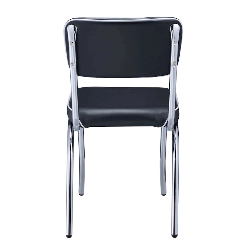 Chaises de salle à manger rétro chromées Farwest (lot de 2)
