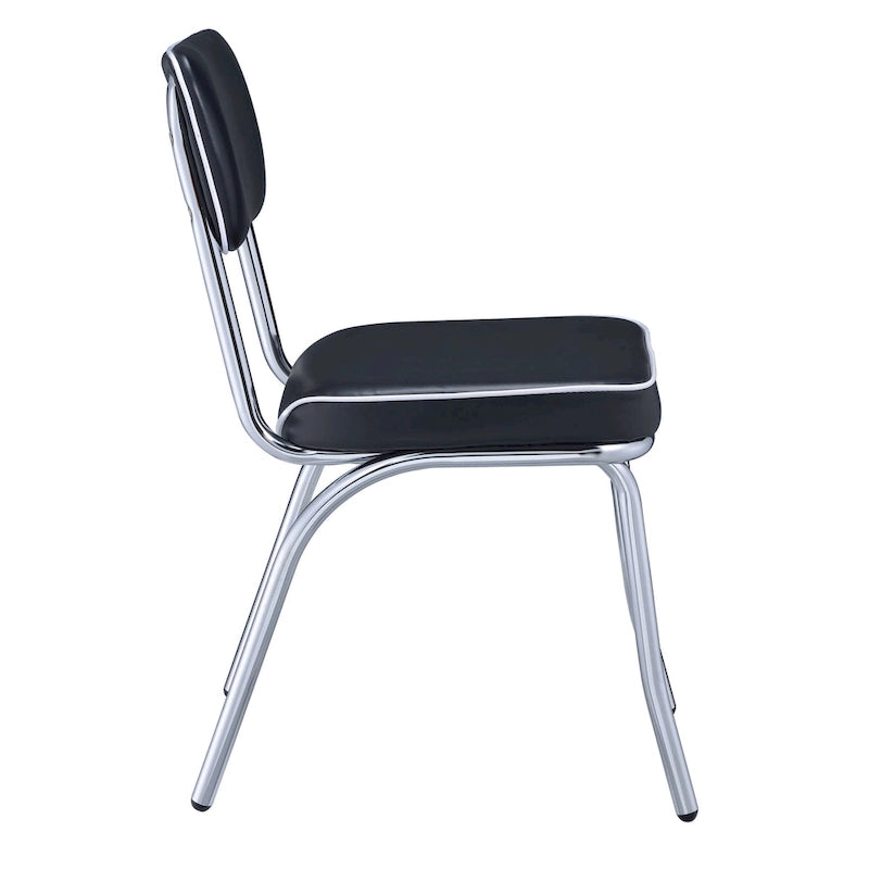 Chaises de salle à manger rétro chromées Farwest (lot de 2)
