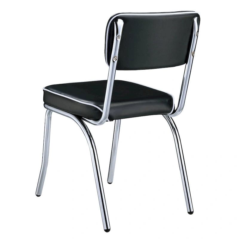 Chaises de salle à manger rétro chromées Farwest (lot de 2)