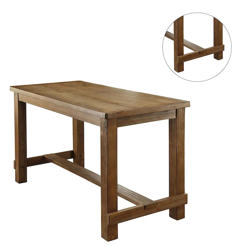 Table haute rectangulaire couleur naturelle - Couleur naturelle