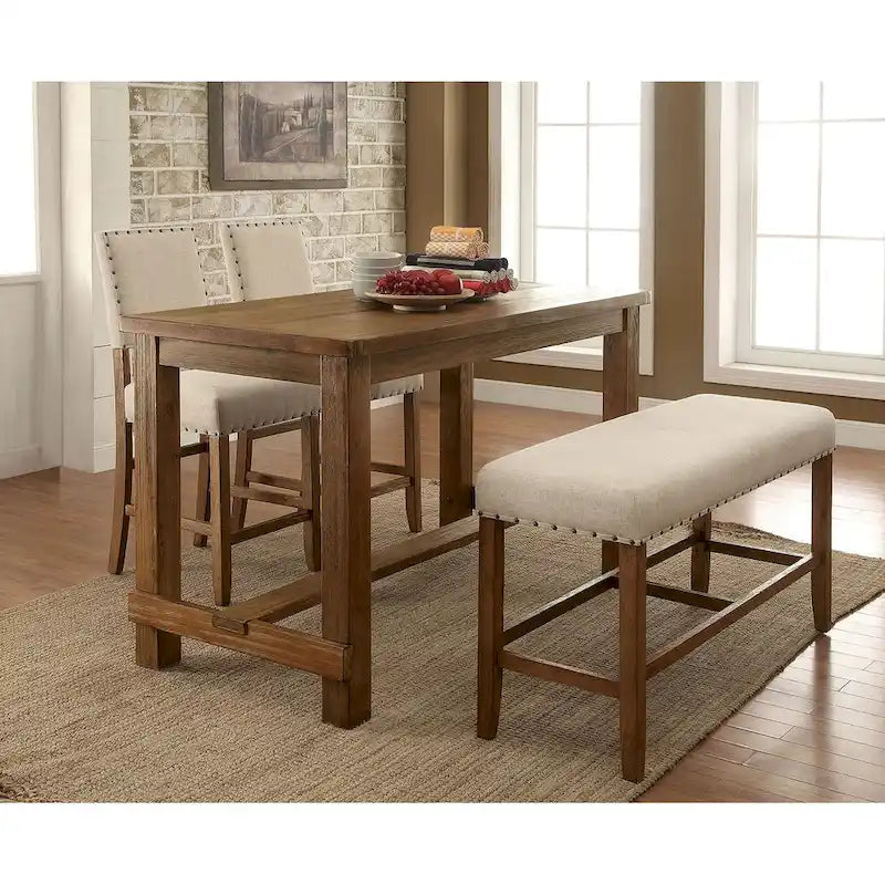 Table haute rectangulaire couleur naturelle - Couleur naturelle