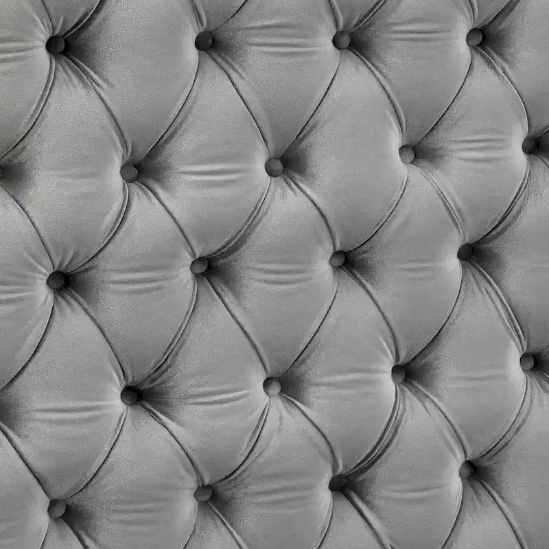 Lit plateforme bas en tissu capitonné Allenhurst de Furniture of America