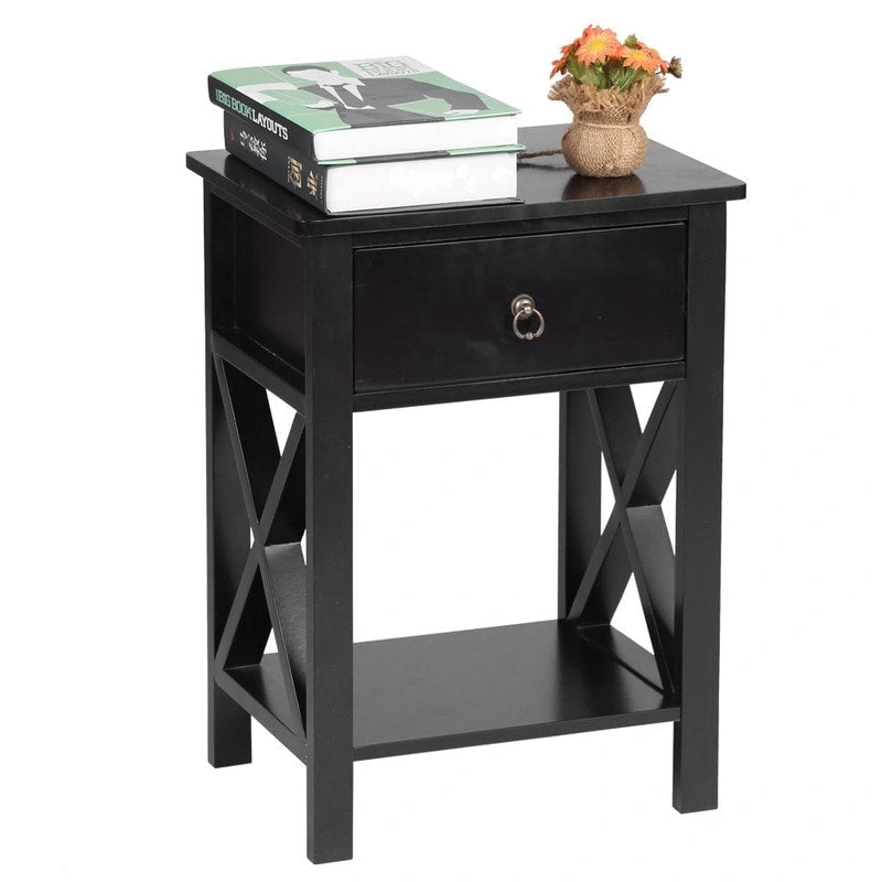 Table de chevet simple avec tiroir