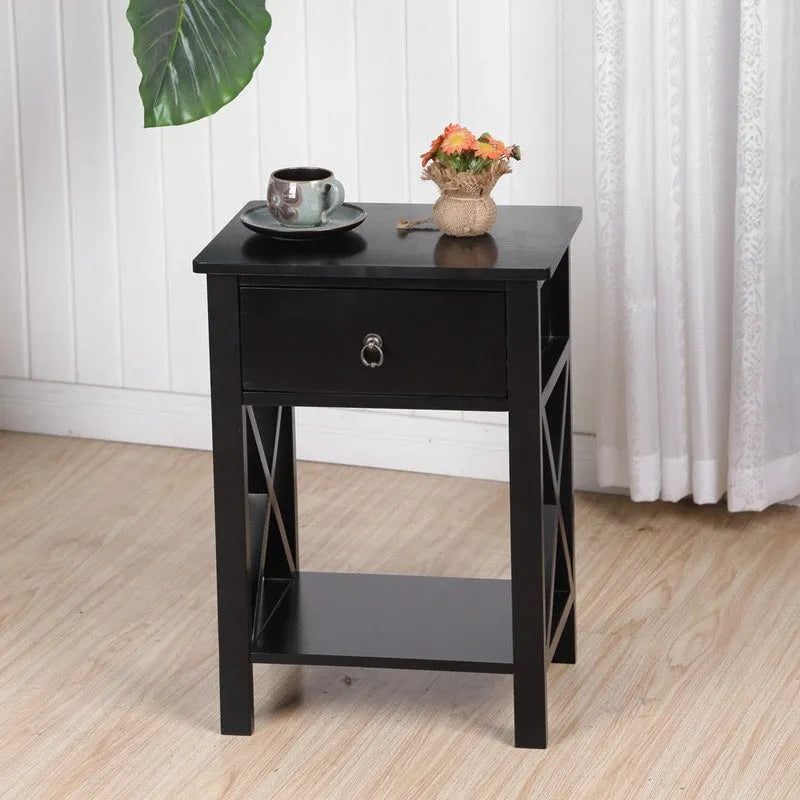 Table de chevet simple avec tiroir
