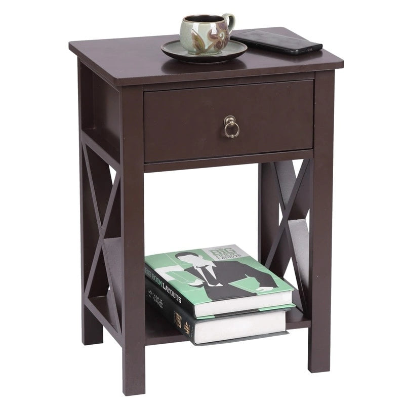 Table de chevet simple avec tiroir