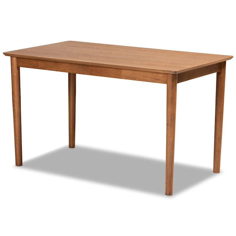 Ensemble de salle à manger 5 pièces Daymond style milieu du siècle, capitonné et en noyer