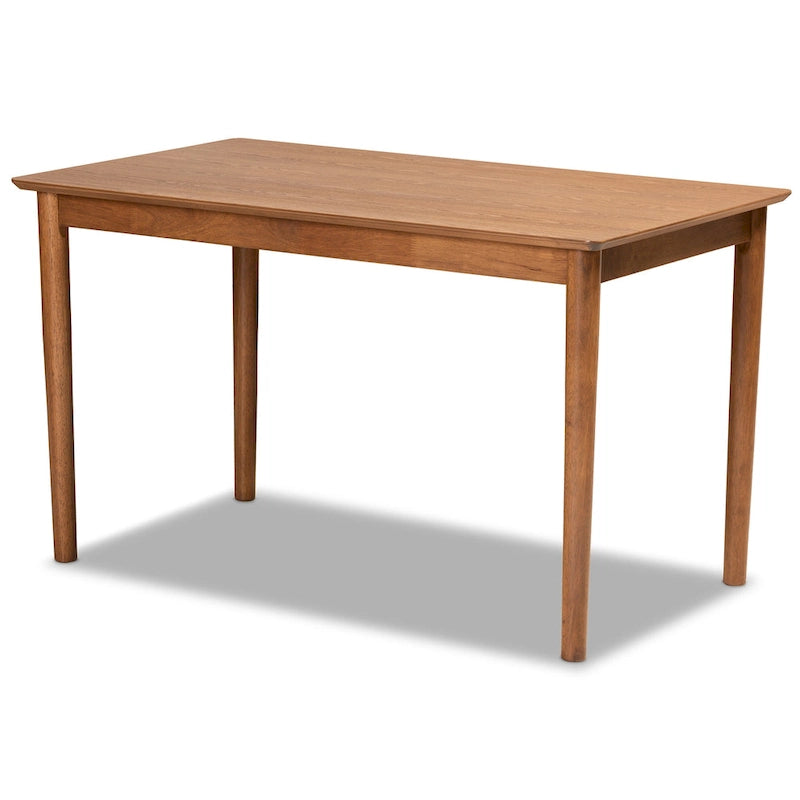Ensemble de salle à manger 5 pièces Daymond style milieu du siècle, capitonné et en noyer