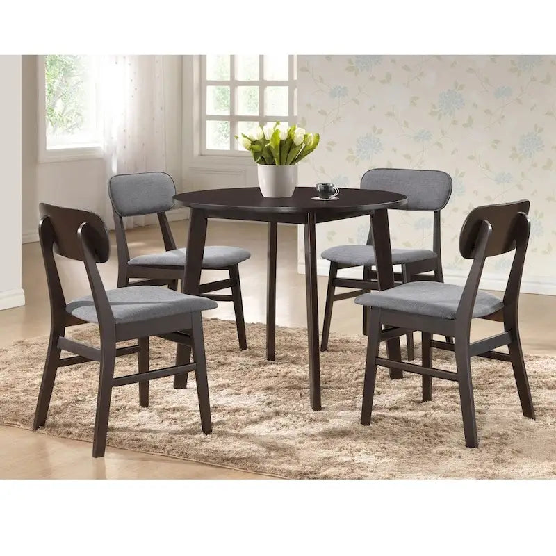 Table de salle à manger en bois massif Baxton Studio Montréal style milieu du siècle