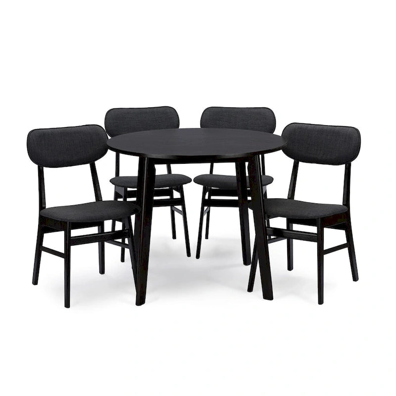 Table de salle à manger en bois massif Baxton Studio Montréal style milieu du siècle