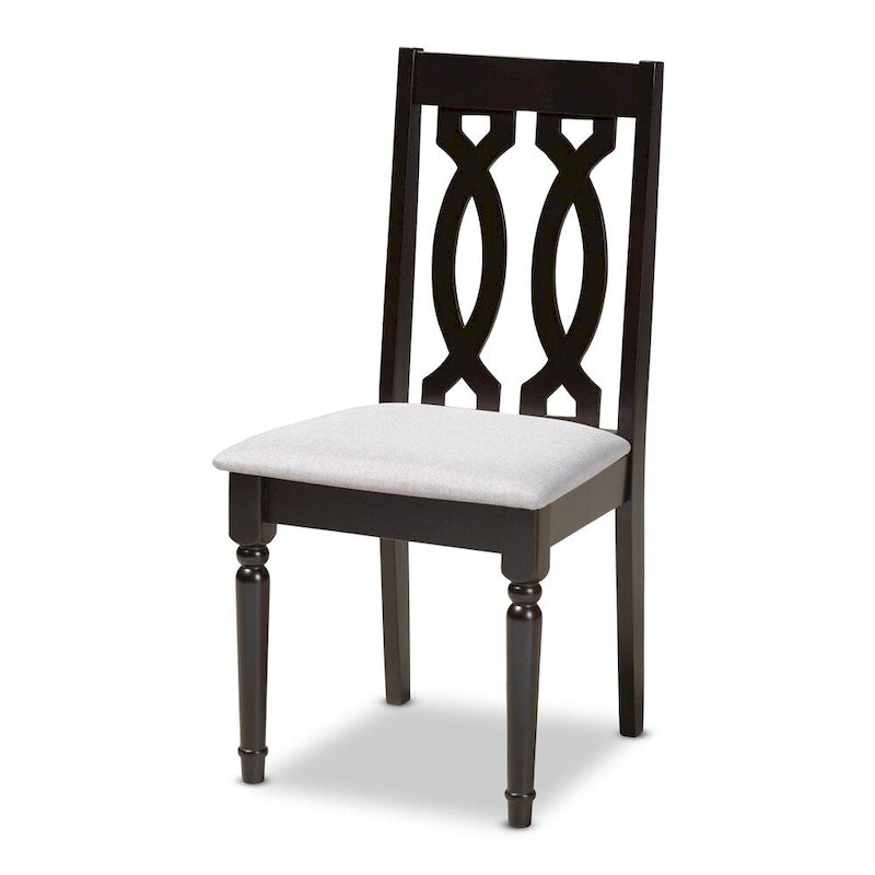 Ensemble de 4 chaises de salle à manger modernes et contemporaines en tissu