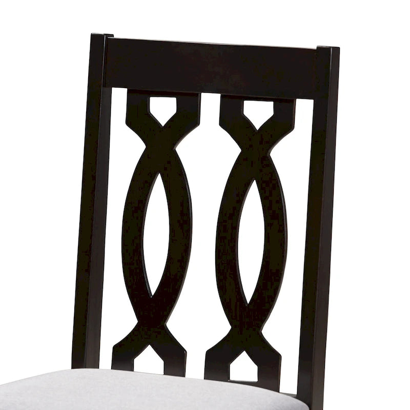 Ensemble de 4 chaises de salle à manger modernes et contemporaines en tissu