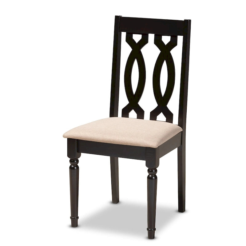 Ensemble de 4 chaises de salle à manger modernes et contemporaines en tissu