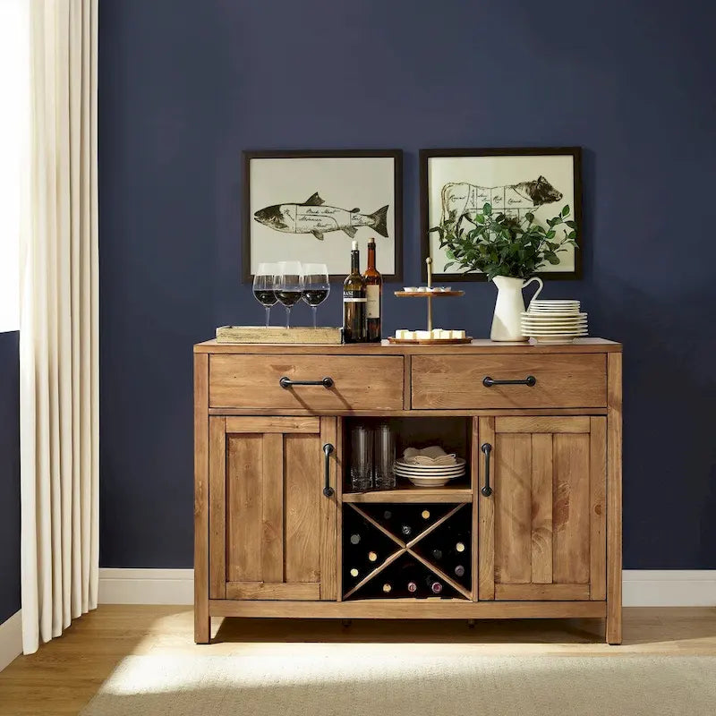 Buffet Crosley Roots finition naturelle - 52 po L x 18 po P x 36 po H
