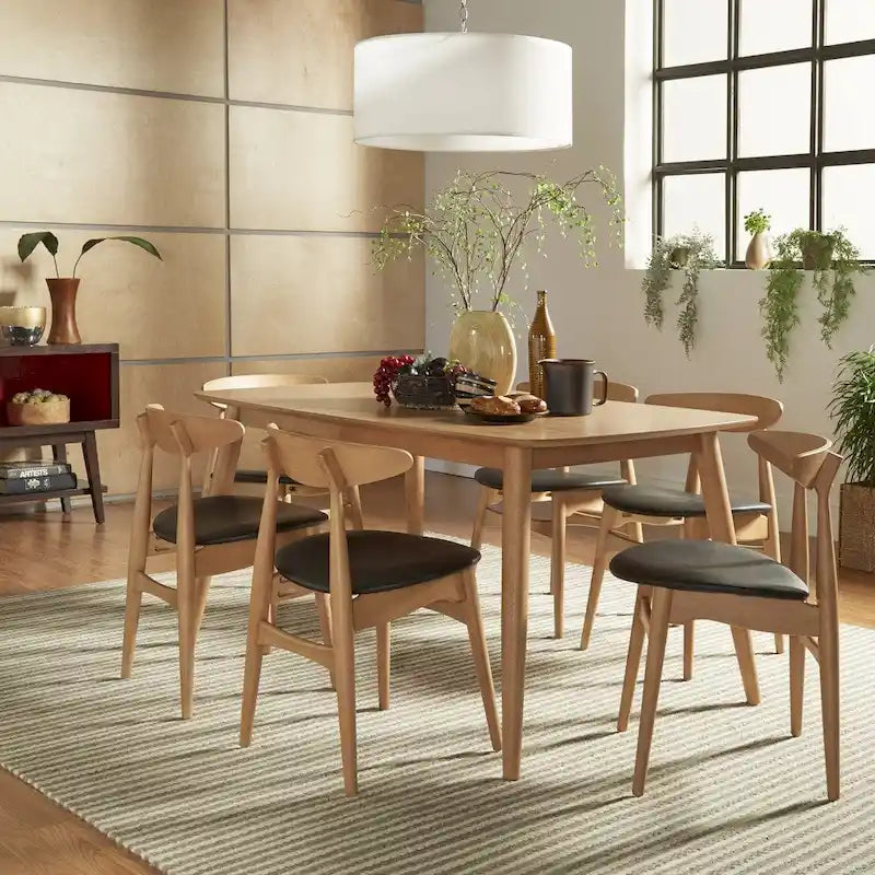 Ensemble de salle à manger conique en chêne norvégien et danois par iNSPIRE Q Modern