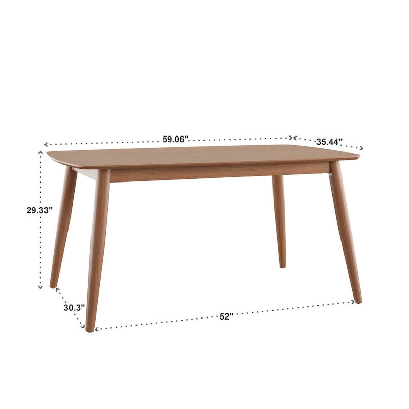 Ensemble de salle à manger conique en chêne norvégien et danois par iNSPIRE Q Modern