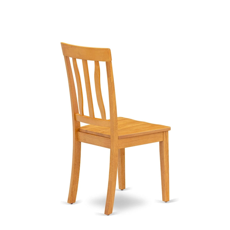 Ensemble de table de cuisine 3 pièces East West Furniture : une table de salle à manger ronde et 2 chaises de cuisine, 91 x 91 cm, chêne (options d’assise disponibles)