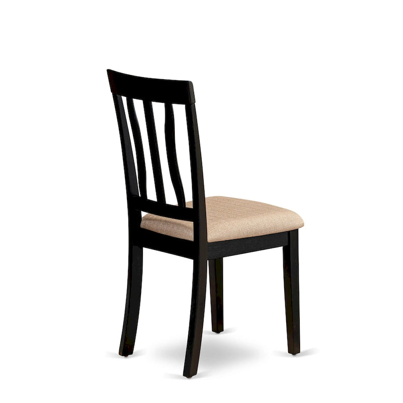 Ensemble de table de cuisine 9 pièces East West Furniture - une table à manger et 8 chaises de salle à manger, noir et cerisier (options d'assise)