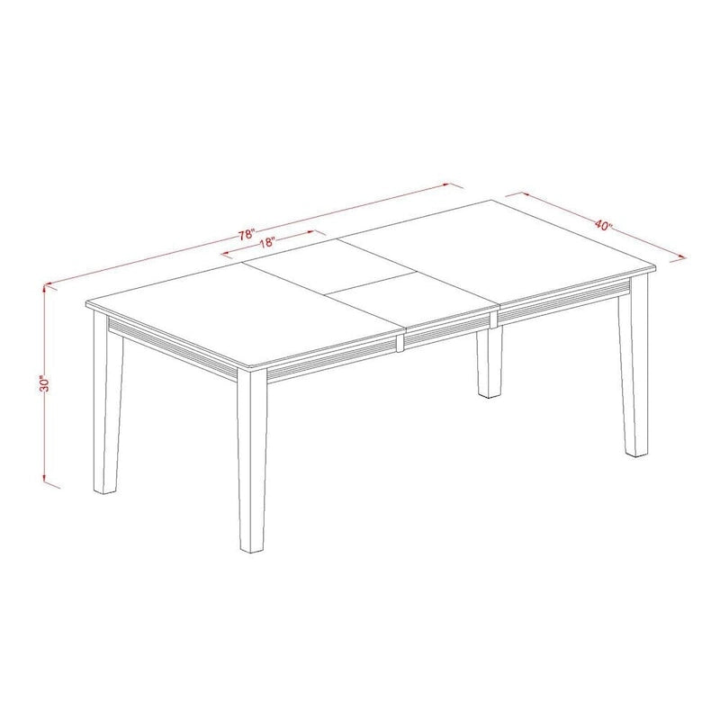 Ensemble de table de cuisine 9 pièces East West Furniture - une table à manger et 8 chaises de salle à manger, noir et cerisier (options d'assise)