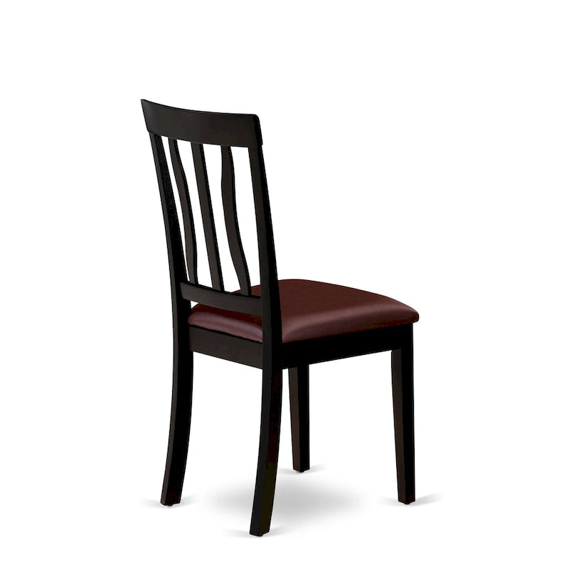 Ensemble de table de cuisine 9 pièces East West Furniture - une table à manger et 8 chaises de salle à manger, noir et cerisier (options d'assise)