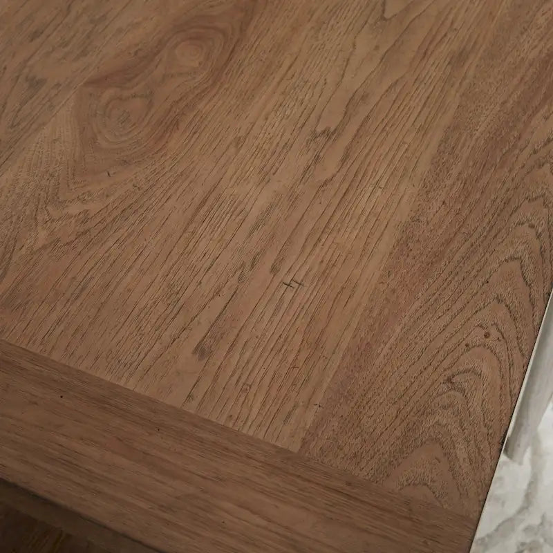 Ensemble de table à tréteaux 7 pièces blanc antique revisité