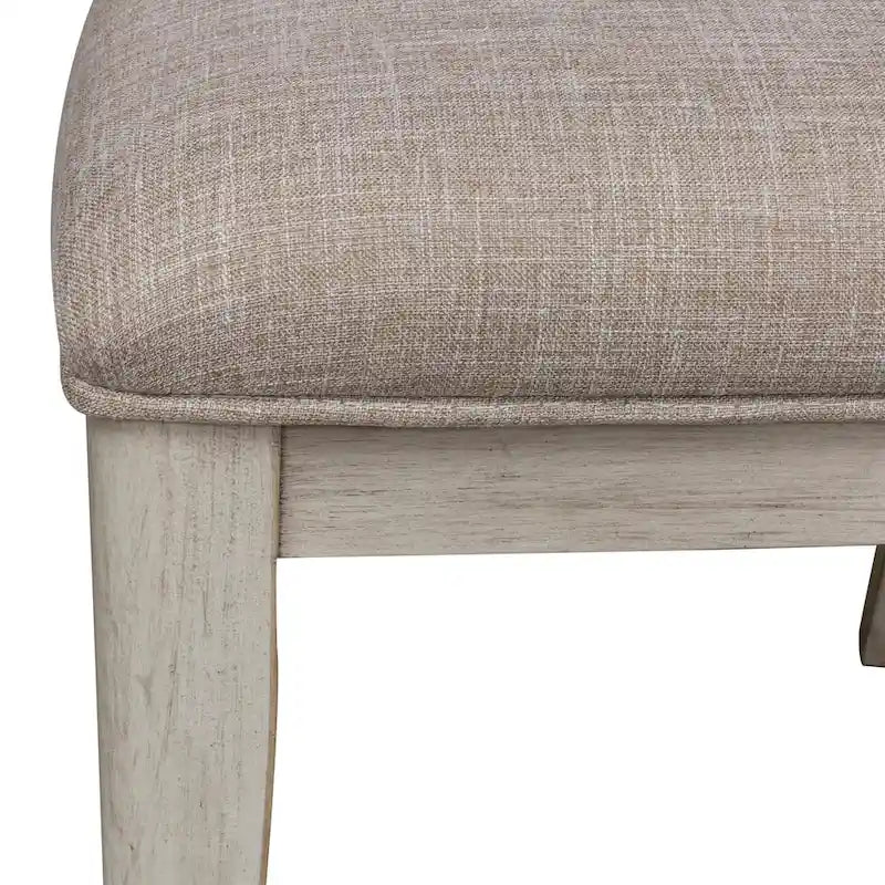 Ensemble de table à tréteaux 7 pièces blanc antique revisité