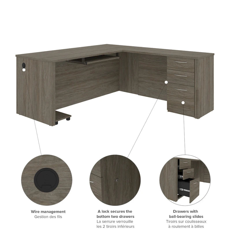 Bureau en L Bestar Embassy 71 pouces