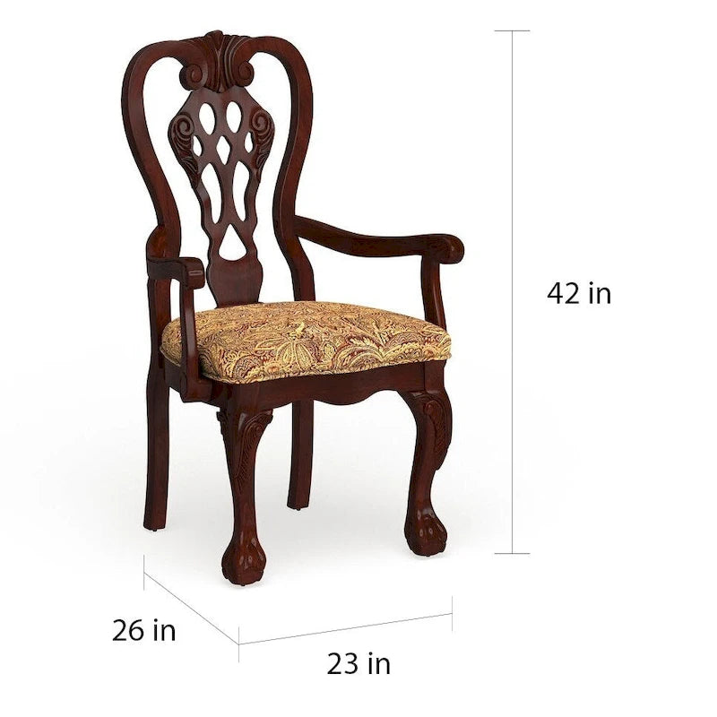 Chaise de salle à manger Carpia en merisier (lot de 2) de Furniture of America