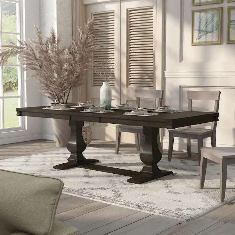 Table de salle à manger extensible en bois Gray Barn Ruddy Road Espresso de 94 pouces
