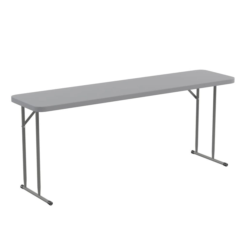 Table de formation pliante rectangulaire en plastique blanc granit de 1,80 m